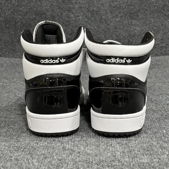 Adidas Top Ten RB Shoes Mens Size 11 Black White Patent Leather High Top FZ6191 - Picture 7 of 16